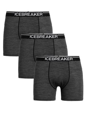 Sous Vêtement Icebreaker Merino Anatomica Boxers 3 Pack Homme Grise | FR 1282ILHS